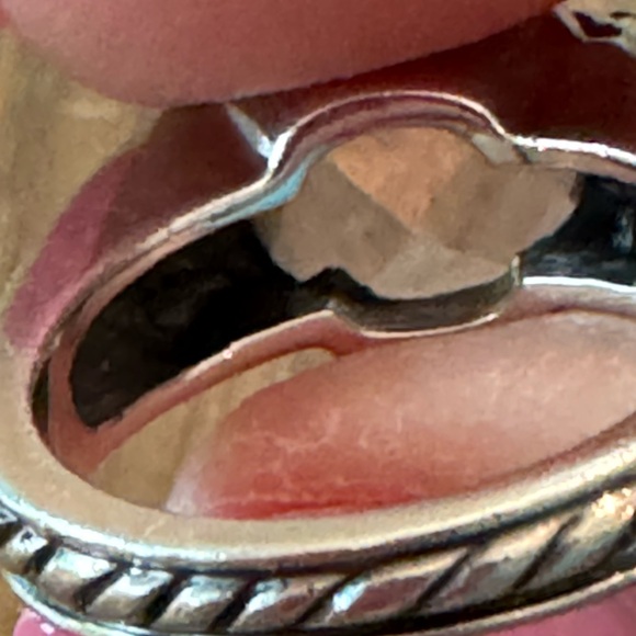 David Yurman Deco Lavender Amethyst and Diamond Sterling Ring Sz 6 - Picture 8 of 10